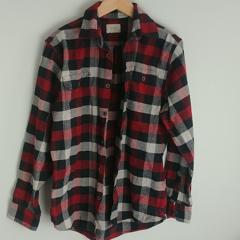 Jachs Buffalo Plaid Heavy Weight Shirt Jacket. 100% Algodon
